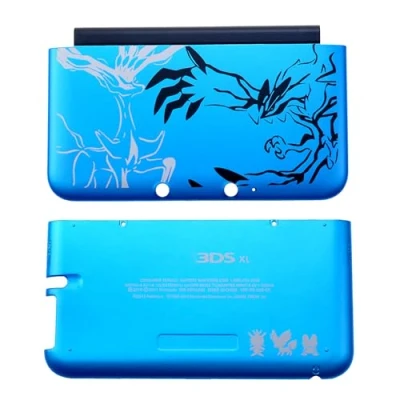 Immagine di Limited 3DSXL Extra Housing Shell Top/Bottom Cover Plates Sapphire Replacement, per Old Big 3DS XL/LL 3DSLL Console di gioco, Poket US Monsters Edition A/E Faceplate Blu Set