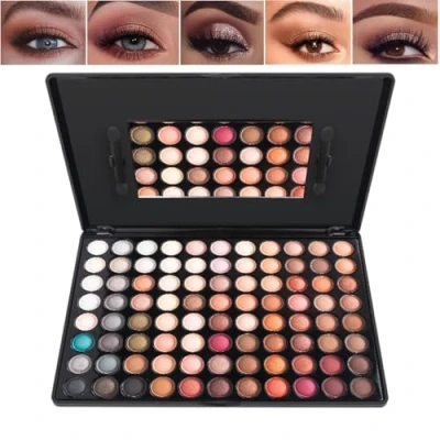 Immagine di Trousse Trucchi Donna, Ragazza, 88 Colore Palette di Ombretti per Trucco, Tutto in Uno Tavolozza Completo Valigetta con Ombretto, Gloss, Rossetti e Polveri Viso