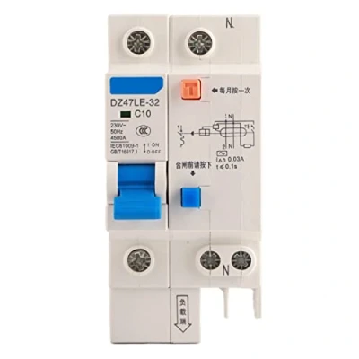 Immagine di DZ47LE 32 Interruttore Automatico Differenziale 1P+N C10 10A Protezione da Cortocircuito su Dispersione di Corrente 6kA 230V