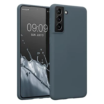 Immagine di kwmobile Custodia Compatibile con Samsung Galaxy S21 Plus Cover Back Case per Smartphone in Silicone TPU Protezione Gommata ardesia scuro