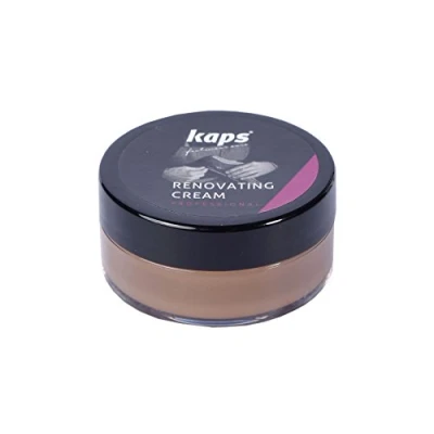 Immagine di Crema Ristrutturante Riparatrice per Scarpe in Pelle Liscia e Borse, Copri Graffi Screpolature, Kaps Renovating Cream, 10 colori (139 marrone)
