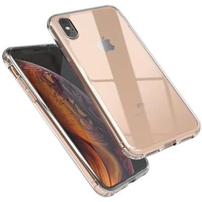 Immagine di EAZY CASE Premium Crystal TPU custodia compatibile con iPhone X/XS protettiva in silicone protezione per fotocamera, sottile, silicone, cover posteriore, trasparente,