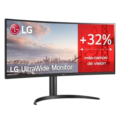 Immagine di LG Curved Monitor 34WQ75C B 34 &quot;. IPS. QHD. 3440 x 1440. 21:9. 5 ms. 300 cd/m². Black. 60 Hz. HDMI ports quantity 2