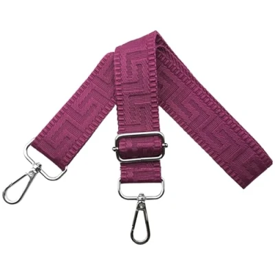 Immagine di Tracolla Regolabile per Borsa Donna Colorate Cinghia a Spalla di Ricambio Larga 3.8cm con Argento Moschettoni, Borsette, Crossbody, Rosa puro