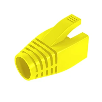 Immagine di VIVOCH 50 Pcs Cat6 Cat6A Cat7 Strain Relief Boot, RJ45 Plug Connector Cover Modular Network Cap Cable Boots, Yellow