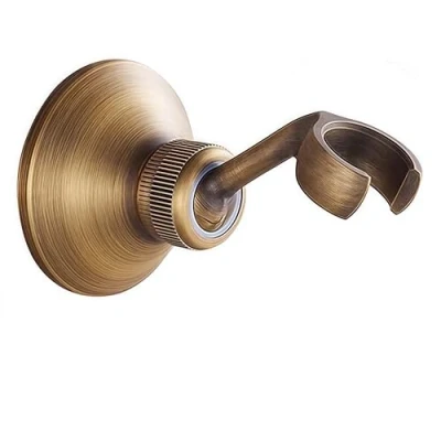 Immagine di Soffione doccia, set doccia a forma di telefono retrò in ottone, utilizzato bagno e Bracket rame (Color : Copper bracket)