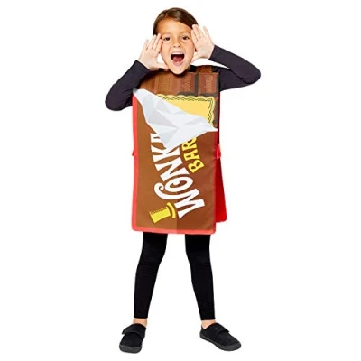 Immagine di amscan Warner Bros. Wonka 9909047 Costume per bambini con licenza ufficiale Wonka, età: 3 7 anni, Oro, Small/Medium (3 Years)