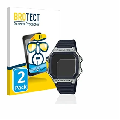 Immagine di brotect Pellicola Protettiva per Casio AE 1200WH 1CVEF Protezione Schermo (2 Pezzi) [Trasparente, Anti Impronte]