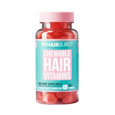 Immagine di HAIR BURST Gomme Vitaminiche per capelli Biotina più Lunghi e Spessi Aggiunta di Zinco, Vitamina C Selenio Fornitura 1 Mese (Confezione da 60 Caramelle Gommose)