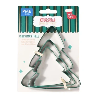 Immagine di PME Natalizi Set di 3 Tagliabiscotti, Alberi Natale