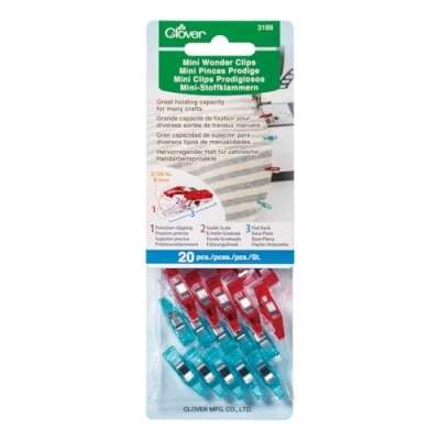 Immagine di Clover Mini Wonder Clip, Multicolore, Confezione da 20