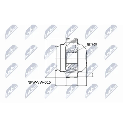 Immagine di NTY NPW VW 015 Kit Giunto Omocinetico cambio manuale sul lato del VOLKSWAGEN: Transporter 5 Bus, 5, Multivan (7HM