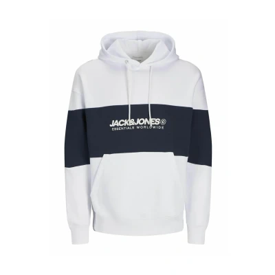 Immagine di Jack &amp; Jones Jjelegacy Blocking Felpa con cappuccio, Uomo, Taglia: Small, White