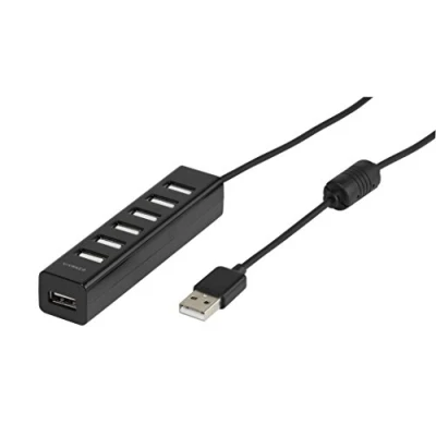 Immagine di Vivanco IT USBHUB7PWR 7 Porte Hub USB 2.0 Nero