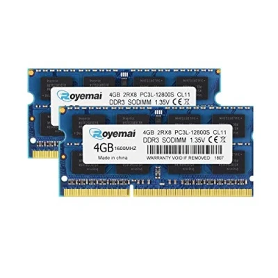 Immagine di 8GB Kit (2x4GB) DDR3 1600MHz PC3 12800 Unbuffered Non ECC 1.35V CL11 2Rx8 Dual Rank 204 Pin SODIMM Computer Portatile Memorie Module Upgrade