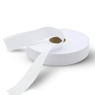 Immagine di DOJA Barcelona Nastri in Sbieco per Cucito Rotolo di 100m Larghezza 20 mm Nastro Bordare poliestere Bianco Fettuccia Spina Pesce Merceria