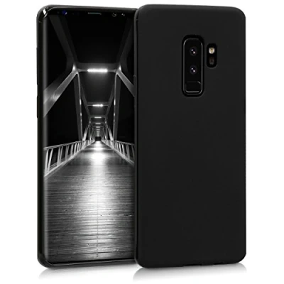 Immagine di kwmobile Custodia Compatibile con Samsung Galaxy S9 Plus Cover Back Case per Smartphone in Silicone TPU Protezione Gommata nero matt