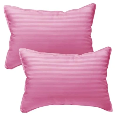 Immagine di kinder Fluff Cuscino per Bambini (2x) Cuscini con Imbottitura Alternativa in Piuma D&#039;oca &amp; Cotone 300T. Ipoallergenico Guanciale Letto o Culla da Viaggio all&#039; Asilo Casa XG ROSA