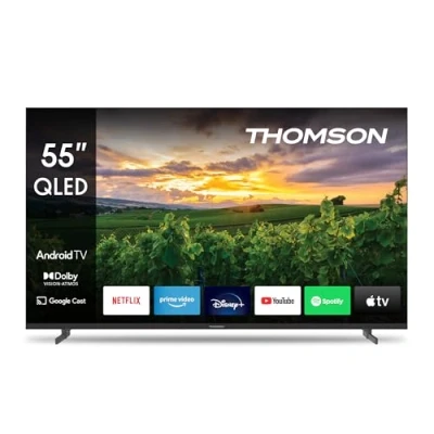 Immagine di Thomson 55 Pollici (139 cm) QLED TV Smart Android (WLAN, HDR, Triple Tuner DVB C/S2/T2) 55QA2S13 2023