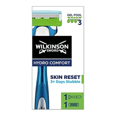 Immagine di Wilkinson Sword Hydro Comfort Skin Reset Confezione con 1 Rasoio + lama pettine integrato ottimo per radere barba di 3 7 giorni