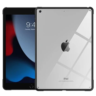 Immagine di TiMOVO Custodia Protettiva per Nuovo iPad 9a Gen 2021, 8a Generazione 2020/iPad 7a 10.2&quot; 2019, Morbido e Resistente Trasparente AntiGraffio Cover Protezione in TPU 10.2&quot;, Nero