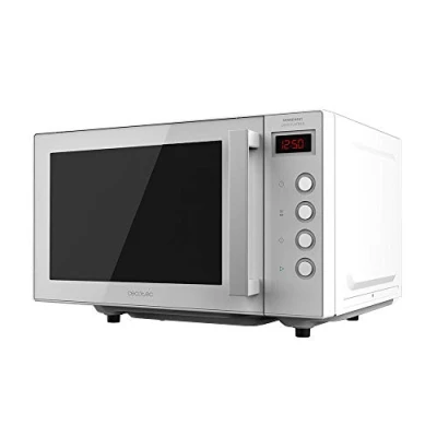Immagine di Cecotec Forno a Microonde senza gradheat piatto 2300 tocco bianco. Capacità 23 litri, potenza 800 W, 8 funzioni preconfigurate, timer fino 95 minuti