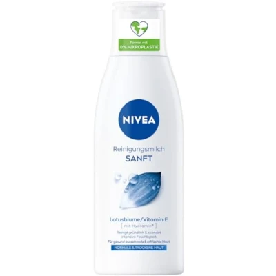 Immagine di NIVEA Latte detergente delicato per pelle normale e secca, il trucco pulisce accuratamente, viso rimuove mascara impermeabile,