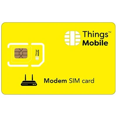 Immagine di Scheda SIM per Modem Things Mobile Copertura globale, rete multi operatore GSM/2G/3G/4G LTE senza costi fissi, scadenza con tariffe competitive. 10 di credito Incluso