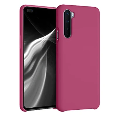 Immagine di kwmobile Cover per OnePlus Nord Custodia Back Case Smartphone in Silicone TPU Protezione Gommata rosa lampone