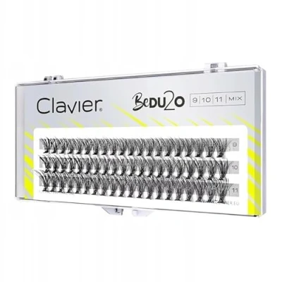 Immagine di Clavier ciglia artificiali in ciuffi BeDu2o Double volume, un ciuffo, diverse lunghezze da 8 a 14 mm, ultra per look perfetto (MIX 9/10/11)