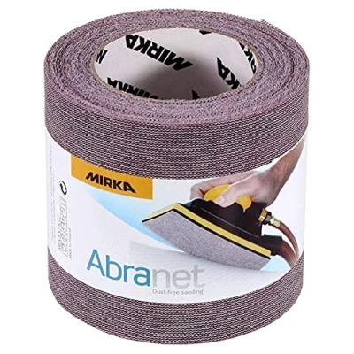 Immagine di Mirka Abranet rotolo abrasivo netto 115 mm x 10 m a strappo / grana P320 1 per levigare legno, stucco, vernice, plastica 545BY001323R