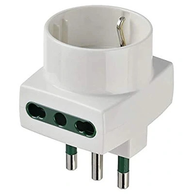 Immagine di Vimar RI.00323B Adattatore multiplo SICURY 250 V , spina grande 16A standard IT S17, 2 Bpresa P17/11, 1 presa P30