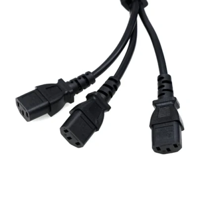 Immagine di ZBLZGP cavo di prolunga IEC 320 C14 maschio A 3XC13 femmina Y tipo splitter alimentazione, 250 V/10 (C14 3 x C13 30 cm)