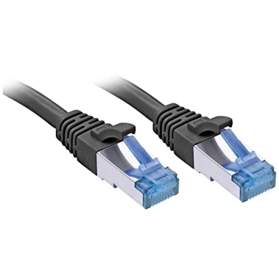 Immagine di LINDY 47414 RJ45 cavo di rete, patch CAT 6A S/FTP 2.00 m Nero 1 pz.