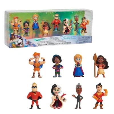 Immagine di Disney100 Years of Relentless Pursuit, set di 8 statuette in edizione limitata, giocattoli per bambini dai 3 anni su Just Play