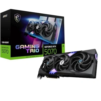 Immagine di MSI GeForce RTX™ 5070 12G GAMING TRIO OC Scheda Video GDDR7, 28Gbps, PCIe 5.0, HDMI 2.1, DP 2625 MHz, 6144 CUDA Cores, 192 bit, TRI FROZR 4, Afterburner, Metal Backplate, 650W PSU raccomandato