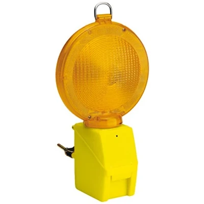 Immagine di Velamp IL08 Lampeggiatore Stradale 2 LED. con sensore crepuscolare. Scelta tra luce fissa o intermittente. Funziona 1 x 4R25 (non fornita), Giallo
