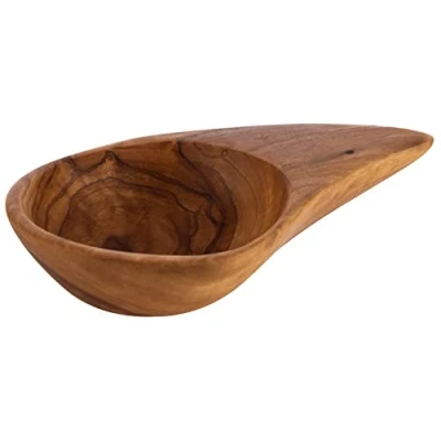 Immagine di APS 1025 Set di 2 ciotole in legno d&#039;ulivo, 12,50 cm x 8 2,50 (ogni parte è un pezzo unico. Il colore e le venature possono variare)