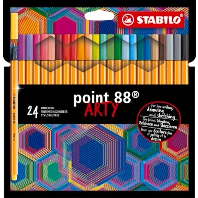 Immagine di Fineliner STABILO point 88 ARTY Astuccio da 24 Colori assortiti