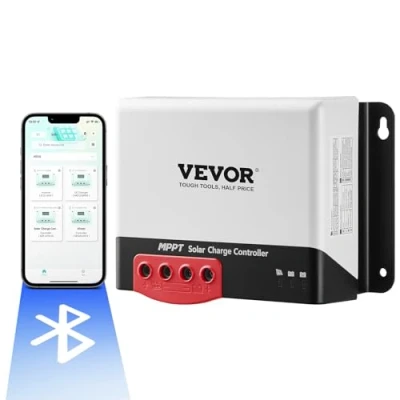 Immagine di VEVOR MPPT Regolatore di Carica Solare 12V / 24V del Pannello DC Automatico 50A, per Batterie AGM Sigillate Gel Allagate Litio,