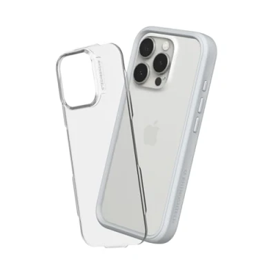 Immagine di RhinoShield Modular Case Compatible with [iPhone 16 Pro Max] Mod NX Customizable Shock Absorbent Heavy Duty Protective Cover 3.5M / 11ft Drop Protection Platinum Gray
