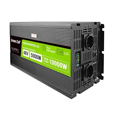 Immagine di Convertitore di tensione LCD Green Cell 5000W/10000W 48V a 230V sinusoidale pura inverter CA CC corrente per auto roulotte