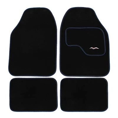 Immagine di JVL 01 929BL Set di 4 tappetini universali in PVC, con Retro Colore: Nero/Blu
