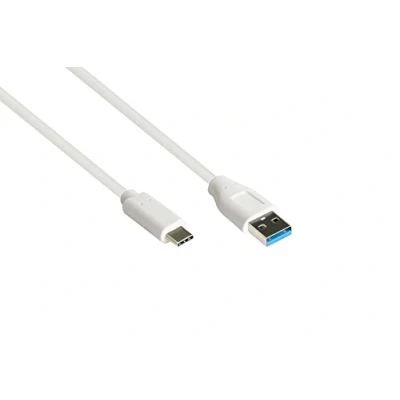 Immagine di Good Connections Cavo USB 3.2 Gen.2 10 GBit/s / 3 a maschio C™ Scala in rame di alta qualità bianco 1 m