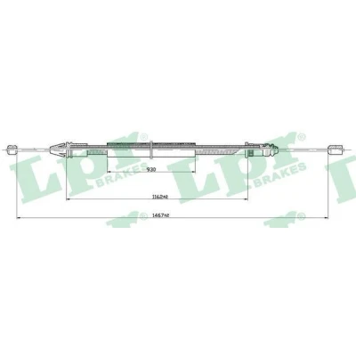 Immagine di LPR C0401B Cavo Freno 1467/1163 a disco