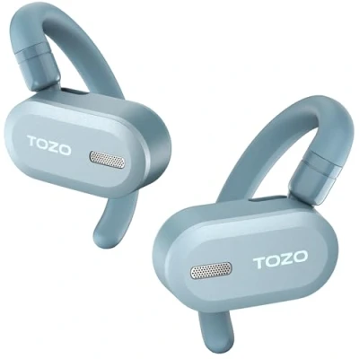 Immagine di TOZO O2 Cuffie Bluetooth Sport Multipoint, 10,5g Auricolari 5.3 con 4 Mics, APP Wireless Running Gancio Rotazione Cancellazione Rumore Blu