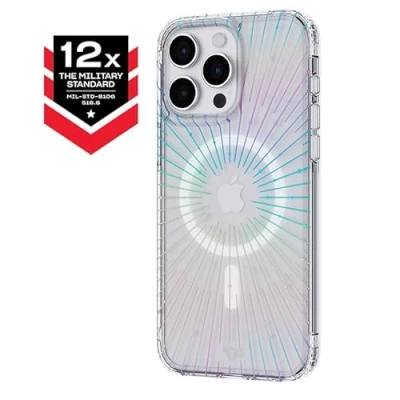Immagine di Tech21 Clear for iPhone 15 Pro, Compatible with MagSafe, Basic case, TPU and Biodegradable material, Sparkle solar, 12x Military grade protection: 3,6m
