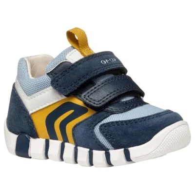 Immagine di Geox B IUPIDOO Boy D, Scarpe da Ginnastica Bimbo 0 24, Navy/Ochreyellow, 23 EU
