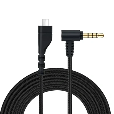 Immagine di Mcbazel Cavo Audio di ricambio per cuffie SteelSeries Arctis 7/Arctis 5/Arctis 3/Arctis Pro Gaming Headset Nylon Cable 2M (nero)