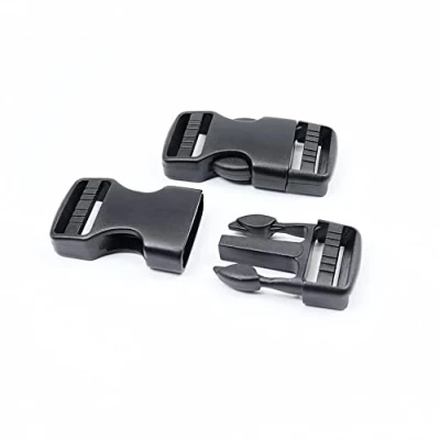 Immagine di Fibbie a sgancio laterale 25 mm, larghezza 2 confezioni doppie regolabili, senza cuciture, clip in plastica per zaini, chiusura scatto